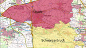 Karte vom Pfarrverband Feucht-Schwarzenbruck